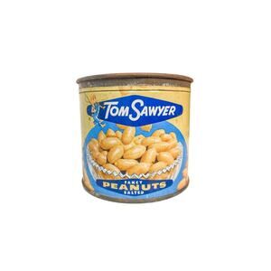 Antique Tom Sawyer Fancy Peanuts Salted Tin